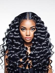 18 Inch Human Hair Wigs with Baby Hair, 4x4 Hd Transparent Loose Deep Wave Lace Front Wigs, Human Hair for Women