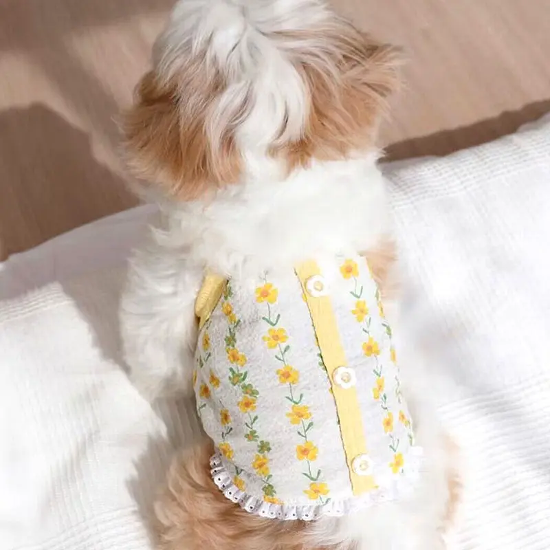 【LOLOVELO】Puppy Suspenders Summer Cooling Vest for Dogs Dog Costume Cute Girls Dog Clothes Bichon Chihuahua Clothing Pet Outfit Dog Vests 2