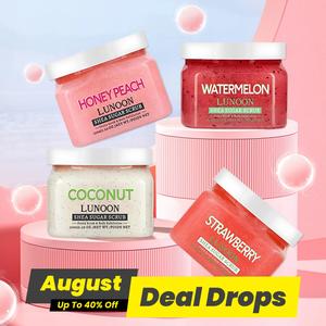 Fruit Flavour Body Scrub, 1 Box Moisturizing & Exfoliating Body Scrub, Moisturize Shea Sugar Scrub, Body Care Product, Girl Skincare, Scrub Exfoliator, Brightening Scrub, Hydrating Exfoliant Cleansing Prosucts, Shower Product, Body Cleansing Products