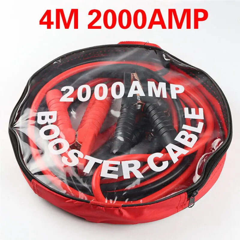 4M Heavy Duty Jump Leads 2000AMP Car Van Battery Starter Booster Cables Jumper~ 0