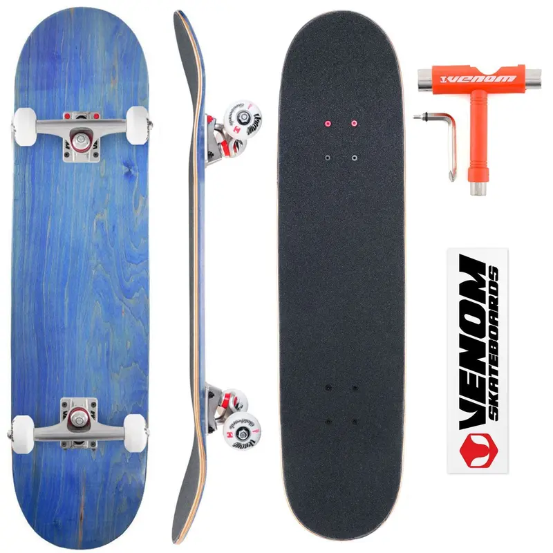 Venom Core Complete Built Skateboard - Blue/Raw - 7.75 0