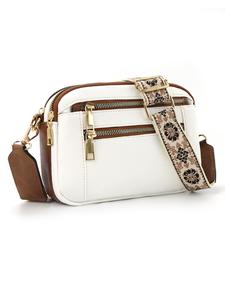 Women's Fashionable Crossbody Bag with Adjustable Shoulder Strap, Pu Leather Zipper Shoulder Bag for Daily Used, Casual Trendy Versatile High-quality Daily Commuting Bag, Crossbody Bag for Women