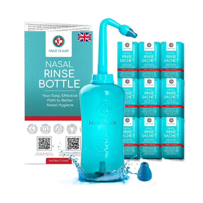 Medi Grade 500ml Nose Rinse Bottle – Gentle Nasal Rinse at Home Cleansing Oral