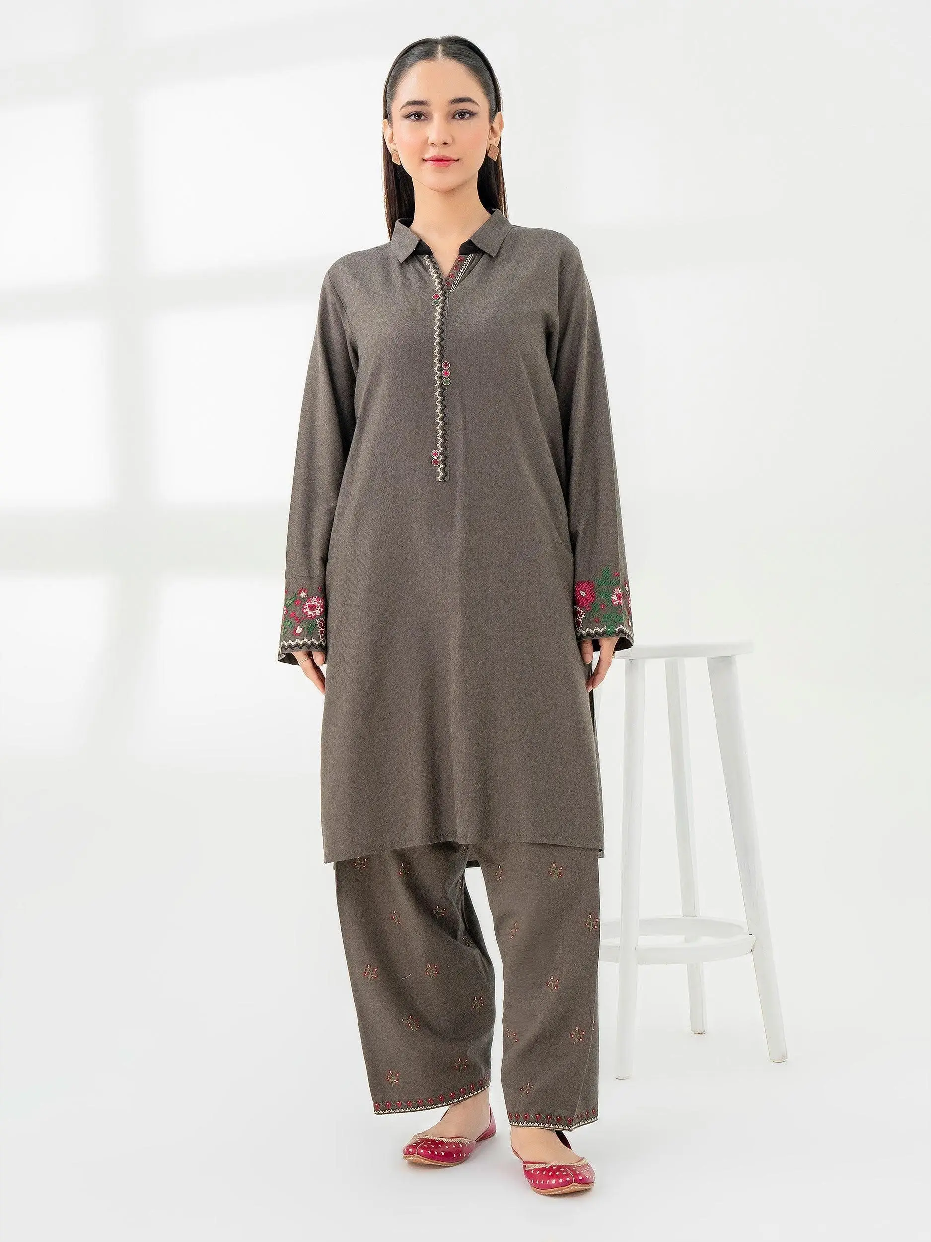 Limelight Original with tags 2 Piece Yarn Dyed Suit Embroidered