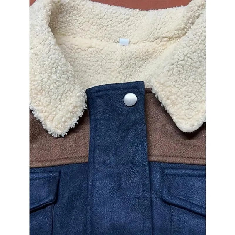 Men's Vintage-Inspired Lightweight Jacket with Pockets - Casual Button-Up, Long Sleeve Outerwear for Fall/Winter Menswear Coats Tops Beige Collar Collared Brown Plain 2