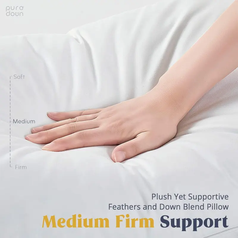 Premium Duck Feather & Down Pillows - Super Comfort for Restful Sleep-Feather Pillows Hypoallergenic, Breathable & Anti Dust Mite-2 Duck Feather Pillows UK Standard Size(48x74cm) 5