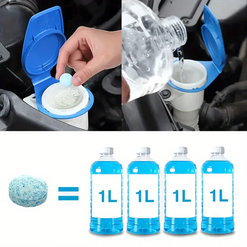 Streak-Free Effervescent Tablets - Car Windshield Cleaner - Oil And Stain Removal - Ideal for All-Season Use 2