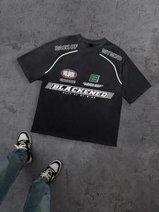 Men's Letter Print Round Neck Tee, Casual Breathable Short Sleeve T-shirt for Summer, Fashion Men's Top for Daily Wear