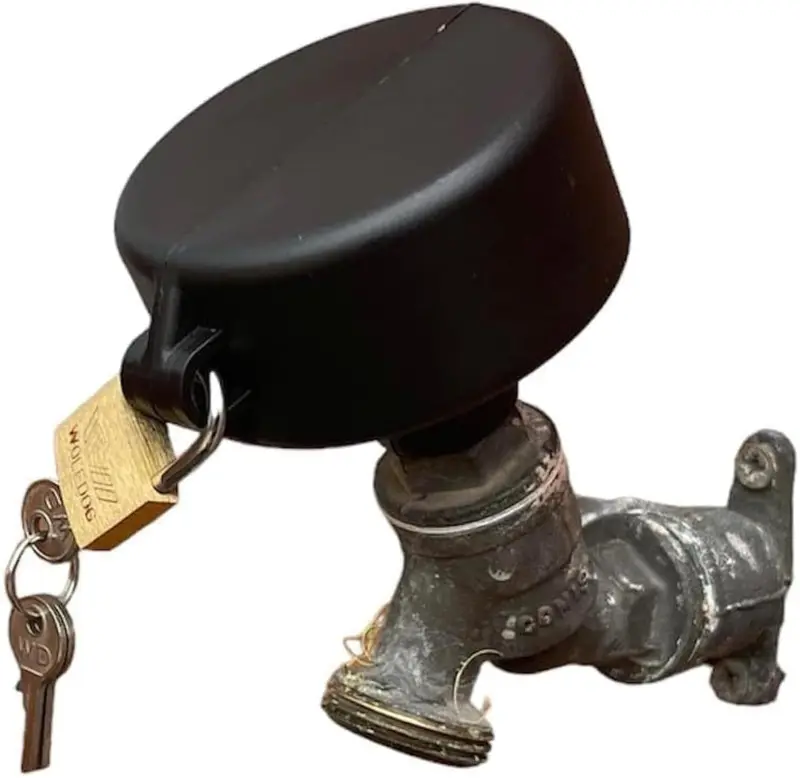 Tap Lock - Prevents Unwanted Use of Outdoor Taps Water Thief Deterrent Includes Padlock 0