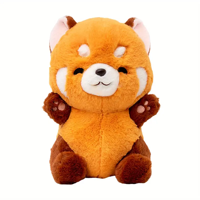Adorable 8.6in Kawaii Raccoon Plush Toy, Orange Polyester - Ideal Gift for Birthdays & Christmas 5