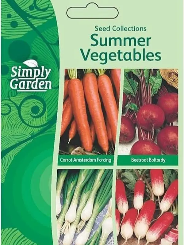 Vegetable Seeds Variety Pack 4 Types Carrot Beetroot Radish Onion Seeds Summer Vegetables