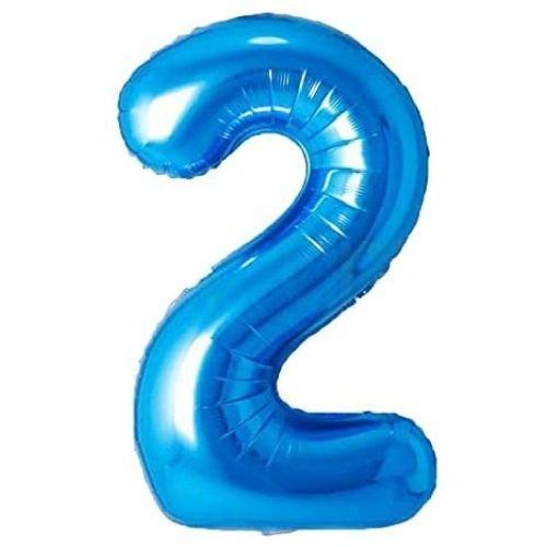 Balloon 1st Birthday Number 1 Blue XXL Giant Foil Balloon 40” Birthday Decoration for Boy, Float with Helium 4