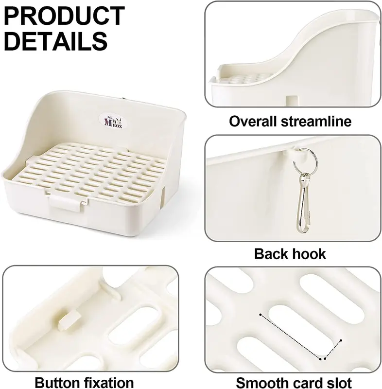 Rabbit Cage Litter Box Easy to Clean Potty Trainer for for Small Animal/rabbit/guinea Pig/ferret/ 5