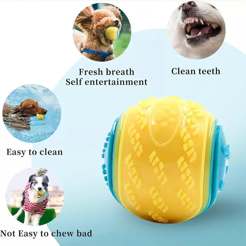 1/6PCS/ Sets Scooby-Doo Durable Squeaky Dog Balls Teeth Cleaning Interactive Pet 2