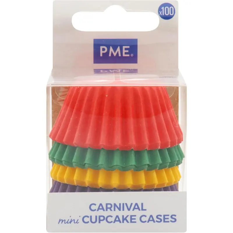 Carnival paper baking cases for cupcakes, mini size, pack of 100, 4.5x4.5x2 cm Aluminium Bakeware 3