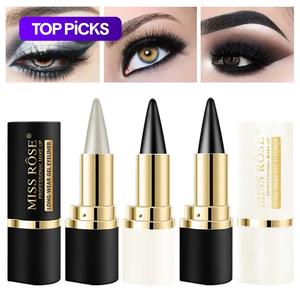 Creamy Texture Eyeliner, Easy Coloring Sweat Proof High Pier Pencil, Gel Pencil Eyeliner, Daily Makeup Accessories for Women and Girls