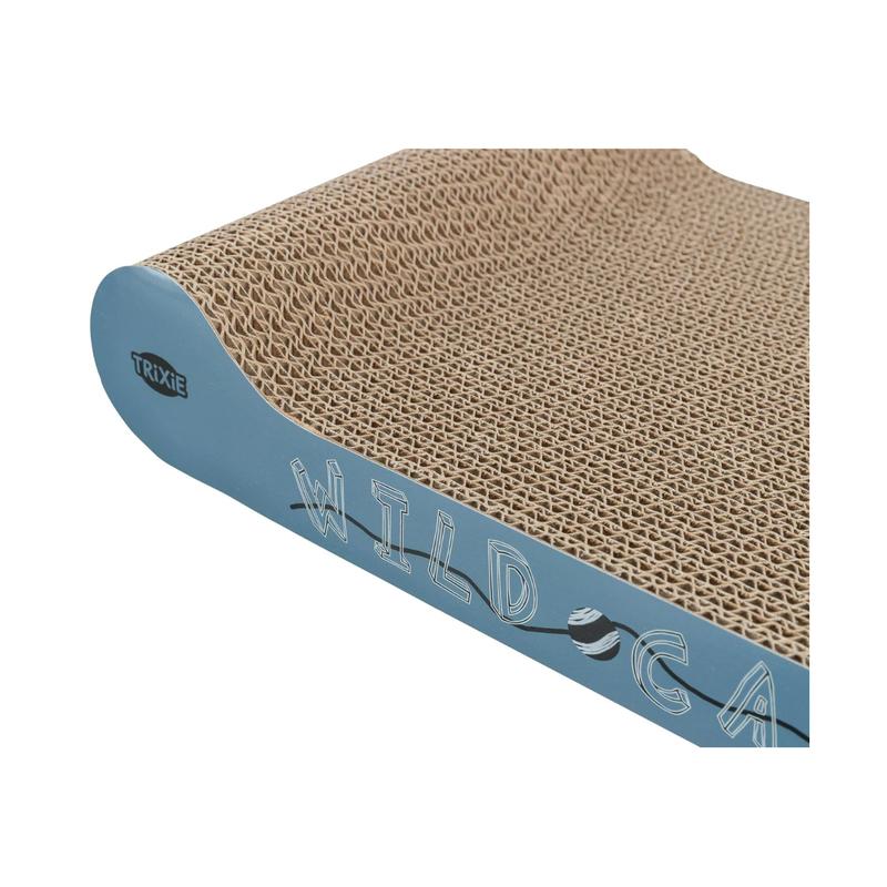 scratching board Wild Cat with catnip - for natural claw care - 41 × 7 × 24 cm - blue - 48000 1