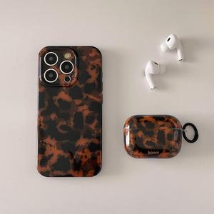 Vintage Amber Vein Pattern Earphone Case, Decorative Earphone Protector Cover, Earphone Protective Case Compatible with AirPods