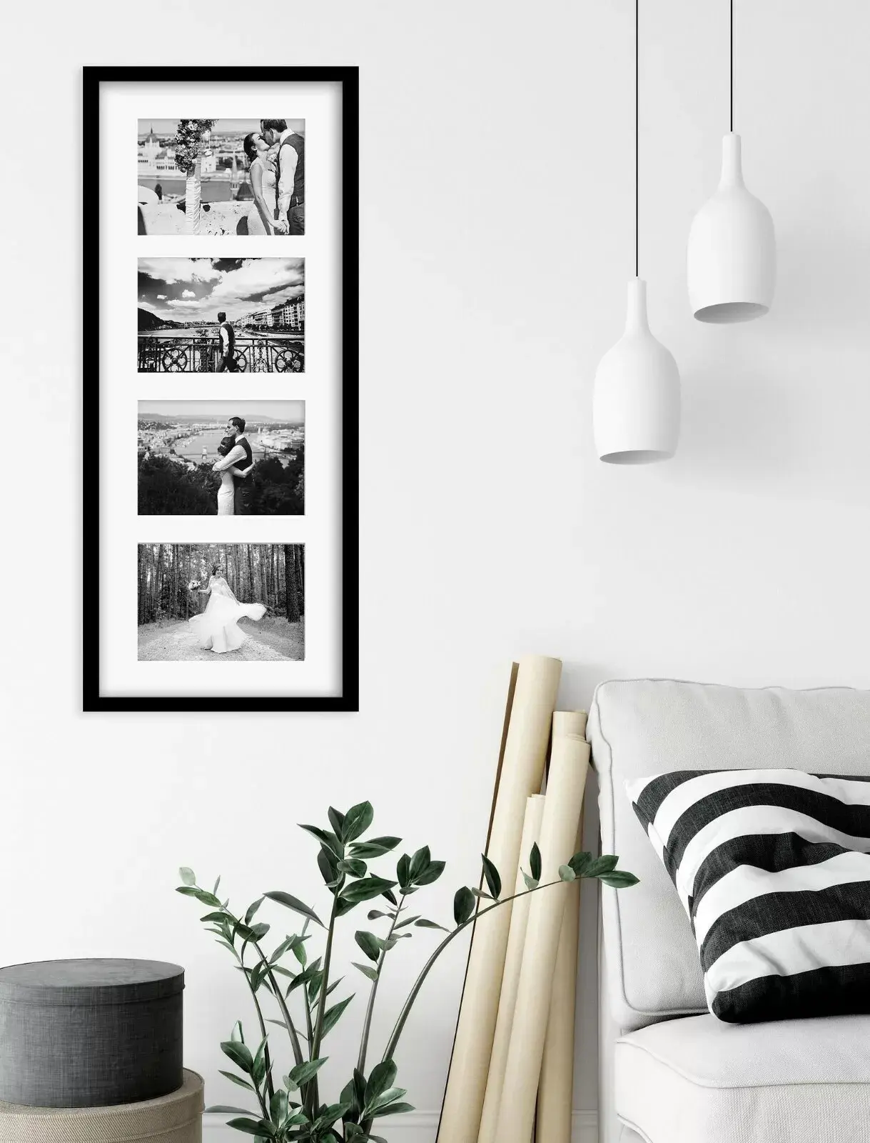20x8.5" For 6x4" Photos Black Multi Photo Frame,Large Collage Picture Frame for Wall,Stylish Multi-Aperture Design,Display Multiple Photos in One Frame,Modern Home Décor,Perfect for Memories,Durable & High-Quality,Easy to Hang,Ideal for Living Room