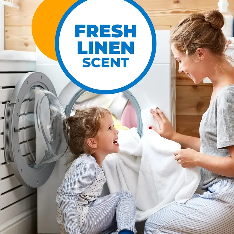 Power Sheets Laundry Detergent, Fresh Linen Laundry Sheets 50ct, up to 100 Small Loads 5
