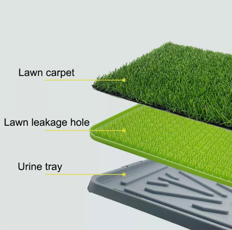 Large Pet Dog Toilet Mat Indoor Restroom Training Grass Potty Pad Loo Tray PadUK 2