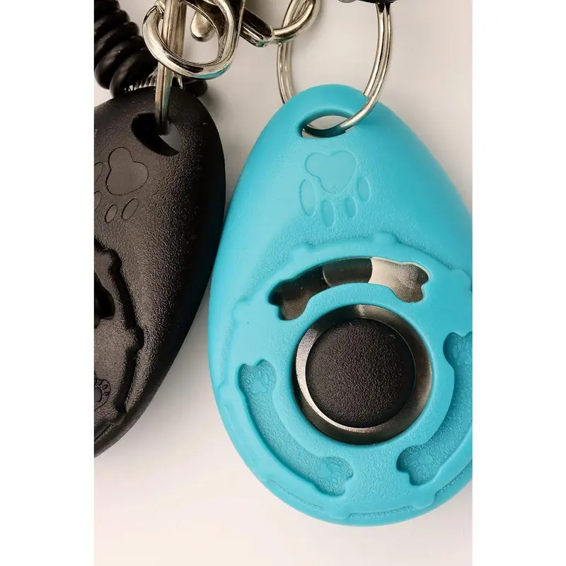 Pet Training Clicker with Wrist Strap - Dog Training Clickers (New Black + Blue) 3