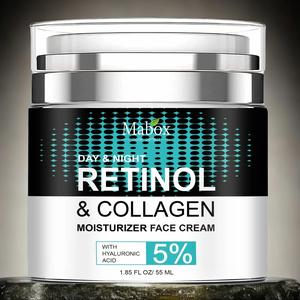 Retinol Collagen Moisturizer (1/2pcs), Tighten and Lift Face Cream, Hyaluronic Acid, Day and Night Essence Facial Moisturizer for All Skin Types, Moisturizing Skin Care Products, Hydrating