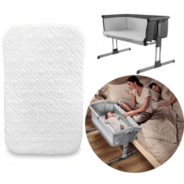 Baby & Toddler Quilted Crib Mattress Eco-Breathable Hypoallergenic Travel Crib Bed Mattress Removable Quilt Cover
