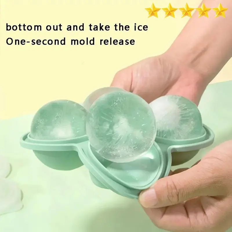 1pc Large Silicone Ice Cube Trays - Easy-Release, No Leakage, Perfect for Whiskey, Cocktails, Juice, and Parties 0