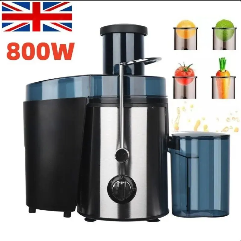 800W Juicer Machine Whole Fruit Vegetable Juice Extractor Stainless Steel 500ML