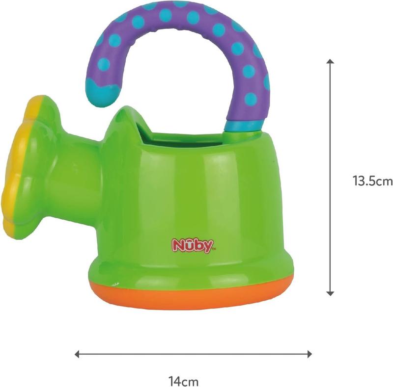 Fun Watering Can Bath Toy BATH TIME FUN – Nuby’s fun watering can make bath time a fun experience for you and your baby. Its bright colours and fun design help keep baby entertained during bath time. 0