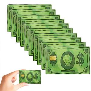 Money Bucks Designed Credit Card Skin, 10pcs/set Funny Decorative Debit Card Sticker, Card Skin Cover Sticker, Office Stationery & Supplies