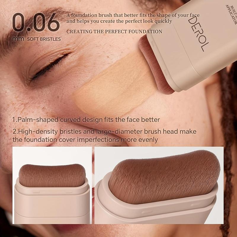 Product Introduction of Foundation Stick, Multi-Use Foundation Stick Makeup with Built-In Foundation Brush, Lightweight Buildable Medium-to-Full Coverage, Longwear Contour Stick Foundation Face Stick, Easy Coverage, Perfect for Daily Use 7