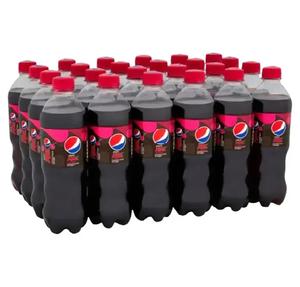 Pepsi Max Cherry Zero Sugar Bottle 500ml - Pack of 24 - Soft Drink Beverage