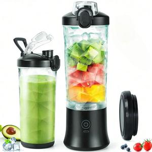 Portable Blender, USB-C Rechargeable 20oz Electric Protein Shaker Bottle, Juice Maker, Household Appliances, Mini Blender Cup for Kitchen, Office and Gym Travel