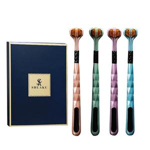 3-sided Toothbrush, 4 Counts/set Soft & Gentle Toothbrush, Oral Care Toothbrush for Deep Cleaning, Daily Oral Care Product for Adults, Christmas Gift