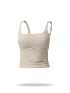 Women's Solid Color Sports Tank Top, Casual Comfy Breathable Sleeveless Sports Top for Yoga Gym Workout Running, Ladies Sportswear for All Seasons