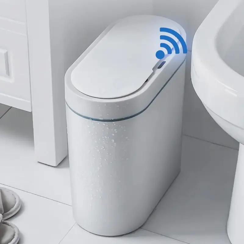 Automatic Smart Sensor Trash Can – 8L/7L Waterproof Electronic Bin with Narrow Seam for Home Use 3