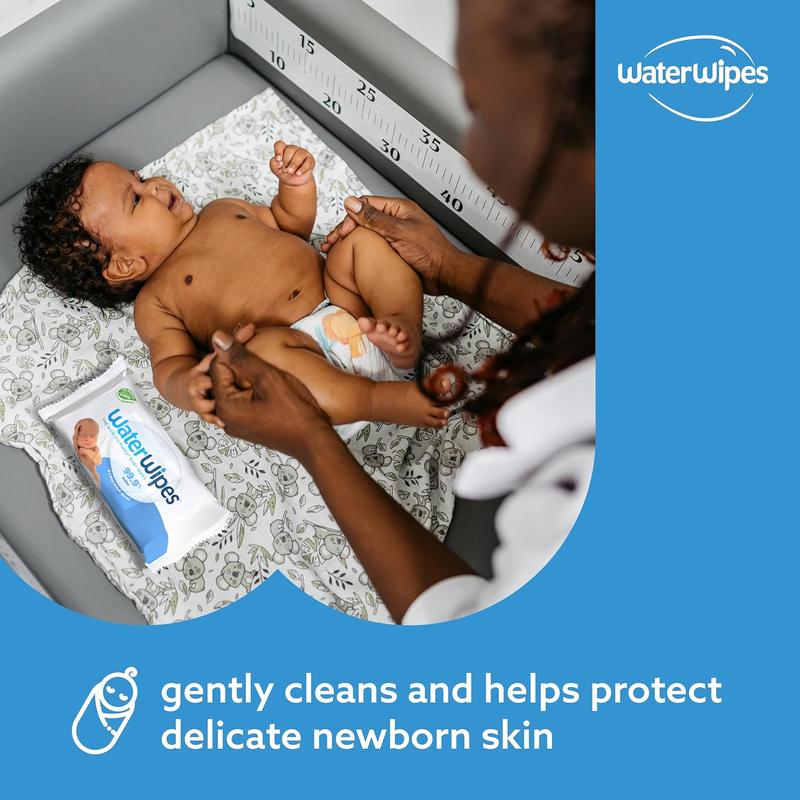 Baby Wipes 9x60 Pack Sensitive Newborn Biodegradable Unscented, 99.9% water (540 Wet Wipes), White 2