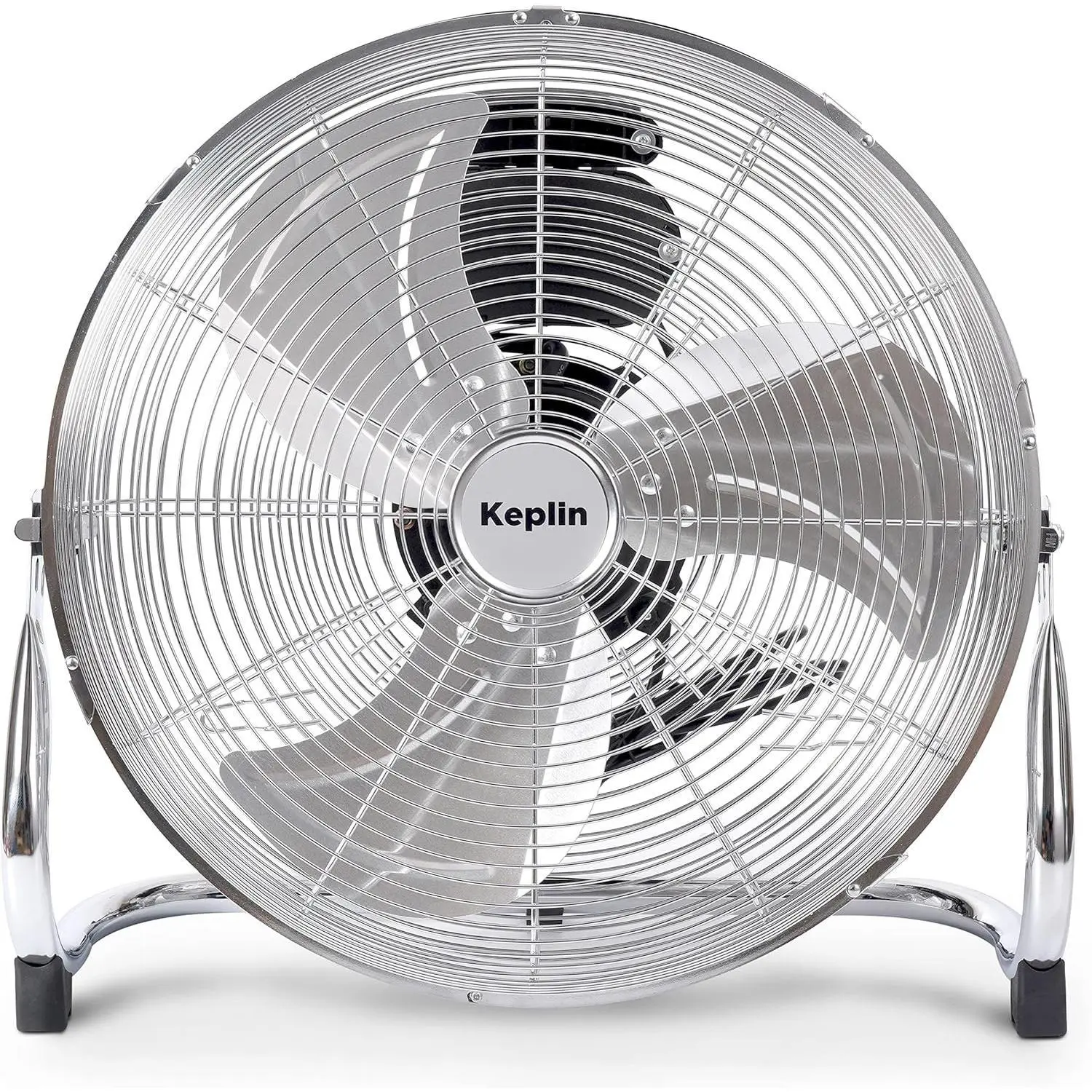 Duty Chrome Floor Fan with 3 Speeds, Adjustable Head, Standing Metal Pedestal with Powerful Circulation, Room Fan Ideal for Indoor & Outdoor use Home, Gym, Office, Garage