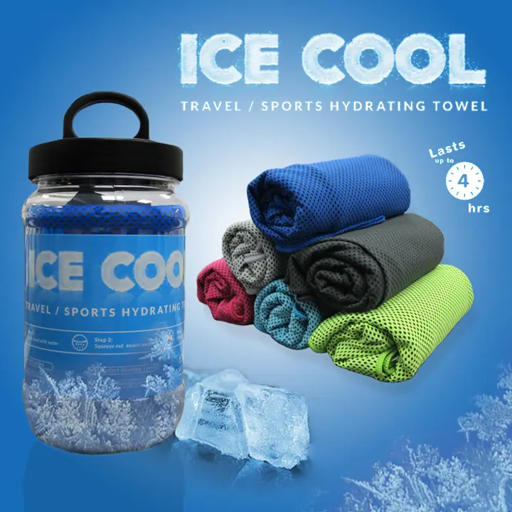 Ultimate Cooling Smart Gym Towel - Simply Rinse & Shake to Activate - 5 Colours