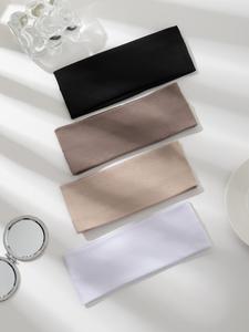 Fashion Solid Color Hair Band (4pcs), Elastic Headbands, High Stretch Sweat-absorbing Hair Band, Hair Accessories for Women & Men for Daily Use