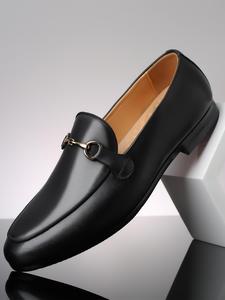 Men's Business Style Solid Color Slip on Loafer Shoes, Fashionable Pointed Toe Dress Shoes for Work Office, Male All-match Commuter Shoes for Daily Wear