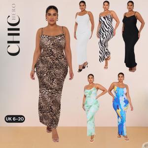 ChicHero Multi Printed Sleeveless Casual Comfort Plisse Maxi Dress Fabric Women Womenswear Adjustable Basic Bodycon Boho Cami thneed  dress sexy  dress modest  prom  dress trending  clothing black  friday  sale