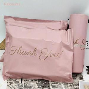 Thank You Gift Bag, 100pcs/set Thank You Sealing Courier Bag, Gift Bag, Plastic Multi-purpose Packaging Bag, Envelopes & Postal Supplies