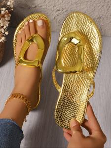 Women's Fashionable Plain Color Slippers, Casual Comfortable Flat Slippers for Summer, Lightweight Breathable Shoes for Daily Wear, Valentine's Day, Gift
