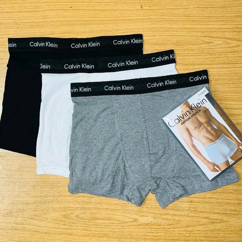 Calvin Klein Mans Grey black white boxer trunks classic fit Low Rise underwear Menswear boxers Set Plain Fashion Socks 5