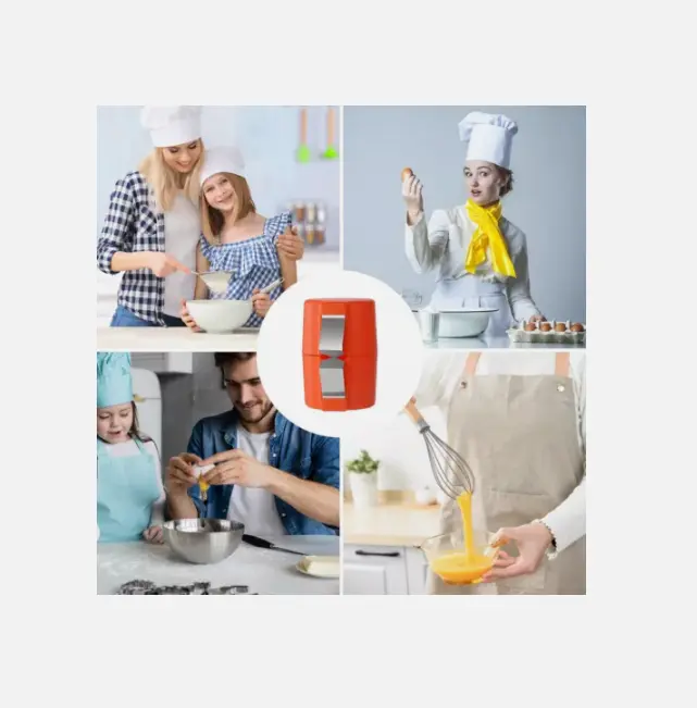 2PCS Egg Cracker Tool Handheld Eggshell Separator Kitchen Baking Tools Egg Hot Set Utensils 4