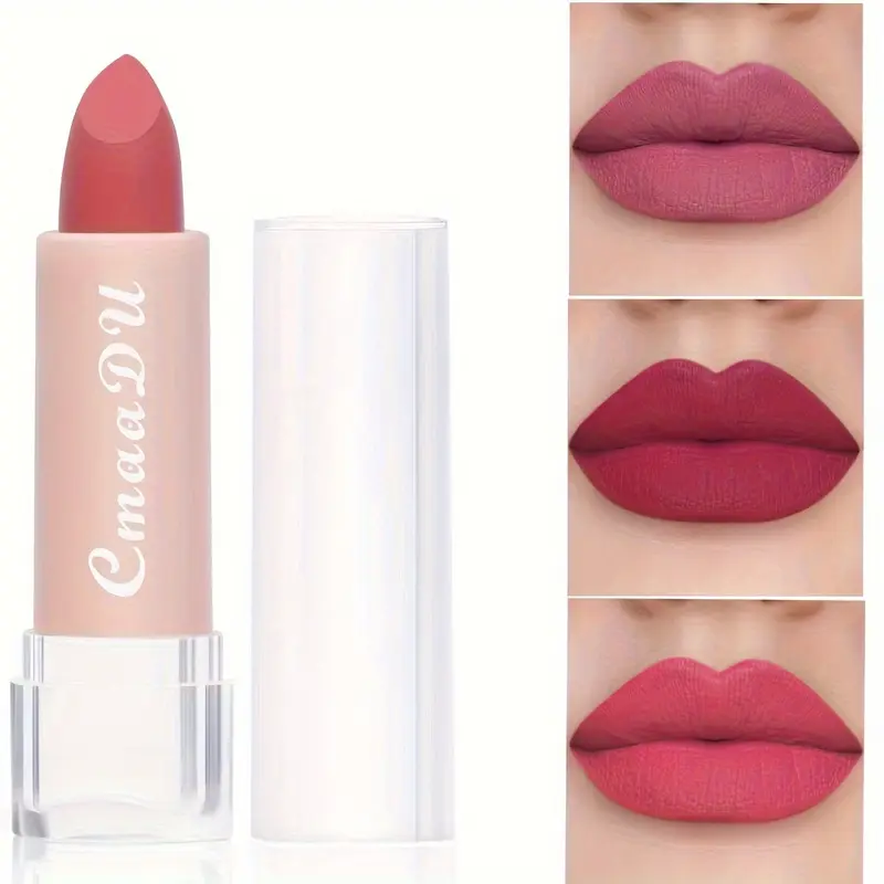 15-Color Matte Classic Lipstick - Intense Moisture Lock, Waterproof, Smooth Application - Luxurious Lip Gloss Finish, Ideal Valentines Day Gift for Women 0