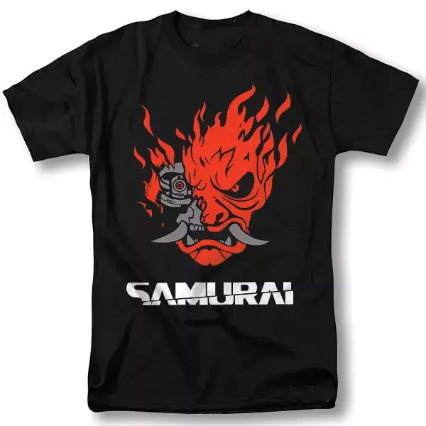 Cyberpunk Edgerunners 2077 Shirt Anime Deon Samurai Cosplay Gamer T-Shirt 0